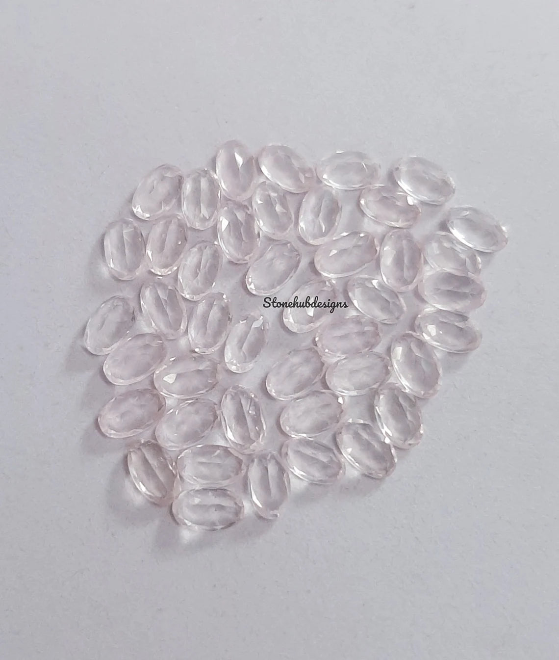 Natural Rose Quartz Faceted Oval Cut Gemstone, AAA Pink Rose Quartz Faceted Oval Cut Gemstone For Jewelry Making