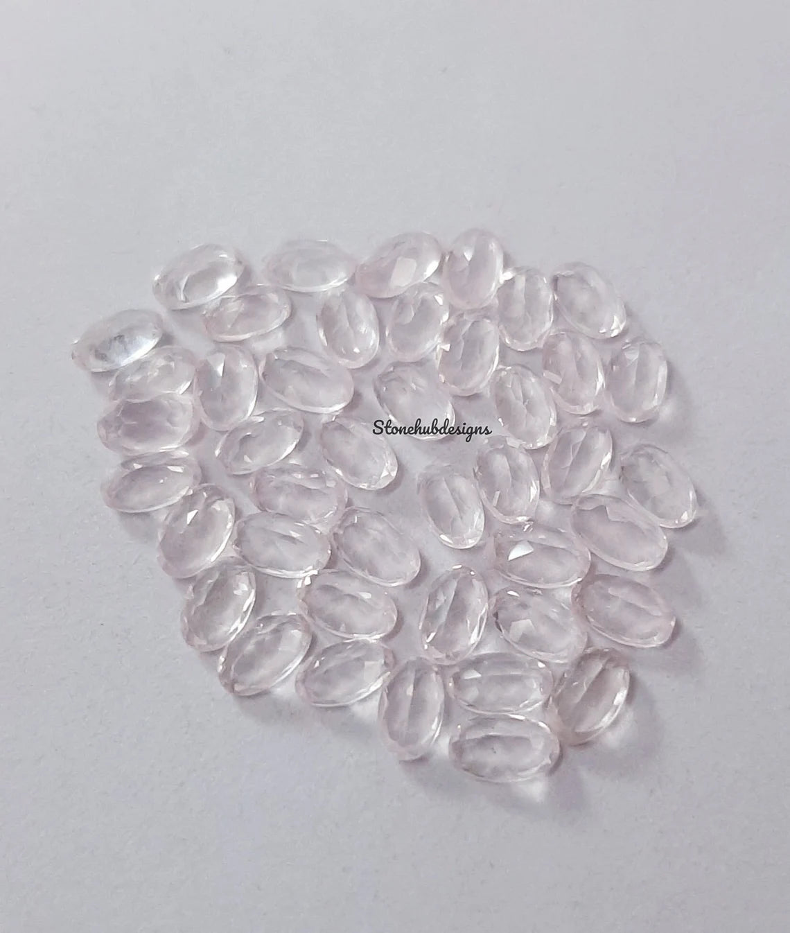 Natural Rose Quartz Faceted Oval Cut Gemstone, AAA Pink Rose Quartz Faceted Oval Cut Gemstone For Jewelry Making