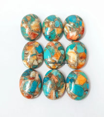 4x6MM-20x30MM Natural Oyster Copper Turquoise Oval Cabochon Gemstone, AAA Oyster Copper Turquoise Cabochon Oval Calibrated Loose For Jewelry