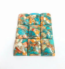 4x6MM-20x30MM Natural Oyster Copper Turquoise Octagon Cabochon Gemstone, AAA Oyster Copper Turquoise Cabochon Octagon Calibrated For Jewelry