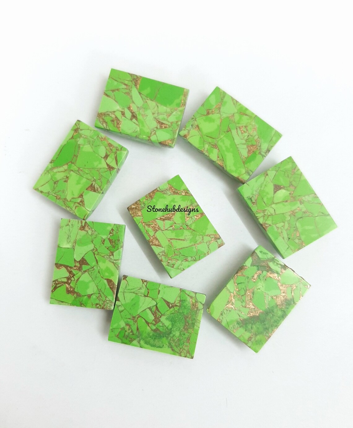 4x6MM-20x30MM Natural Green Copper Turquoise Octagon Cabochon Gemstone, AAA Green Copper Turquoise Cabochon Octagon Calibrated For Jewelry