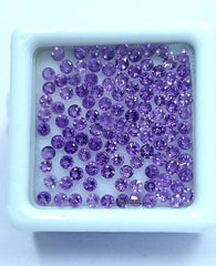 1MM, 1.25MM, 1.5MM Natural African Amethyst Faceted Round Cut Stone, AAA Purple Amethyst Faceted Loose Tiny Round Cut Stone for Jewelry
