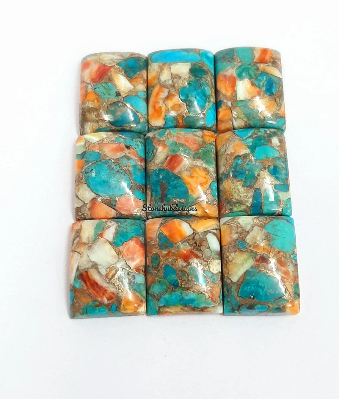 4x6MM-20x30MM Natural Oyster Copper Turquoise Octagon Cabochon Gemstone, AAA Oyster Copper Turquoise Cabochon Octagon Calibrated For Jewelry