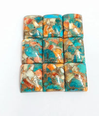 4x6MM-20x30MM Natural Oyster Copper Turquoise Octagon Cabochon Gemstone, AAA Oyster Copper Turquoise Cabochon Octagon Calibrated For Jewelry