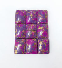 4x6MM-20x30MM Natural Purple Copper Turquoise Octagon Cabochon Gemstone, AAA Purple Copper Turquoise Cabochon Octagon Calibrated For Jewelry