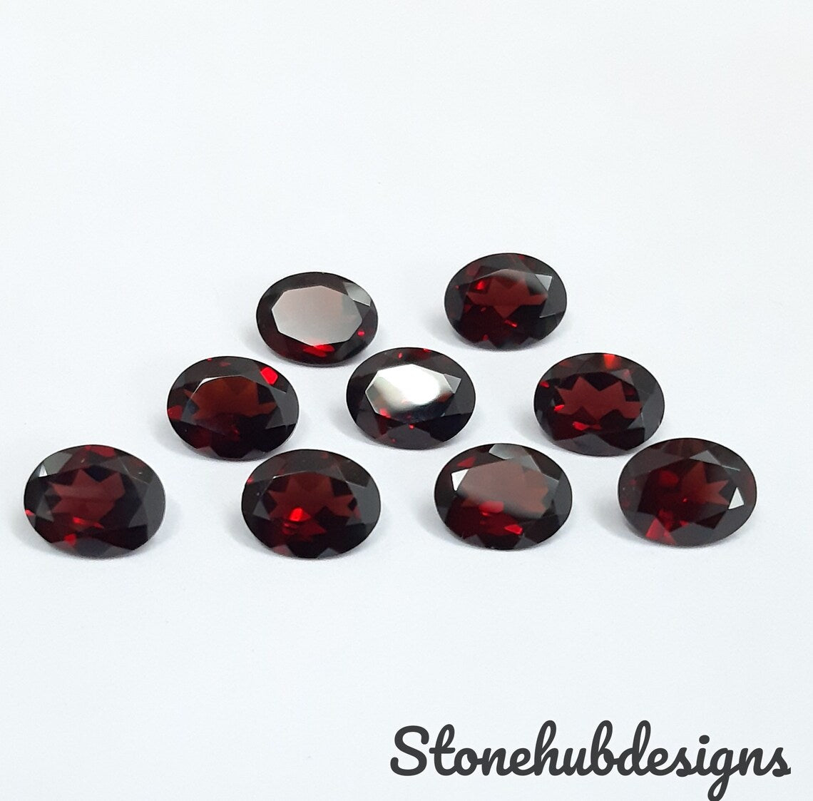 7x9MM, 8x10MM, 9x11MM, 10x12MM Natural Garnet Faceted Oval Cut Gemstone, AAA Red Mozambique Garnet Faceted Oval Loose Gemstone for Jewelry
