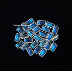 Natural Moonstone Faceted Octagon Cut Gemstone, AAA blue flash Moonstone Faceted Octagon Cut gemstone for Jewelry