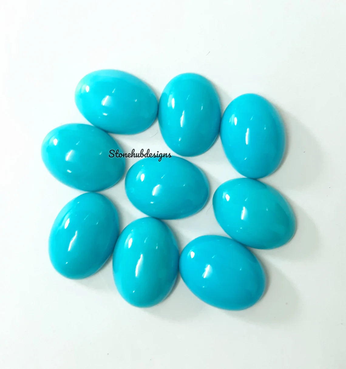 10x12MM, 10x14MM, 12x16MM, 13x18MM Natural Turquoise Cabochon Oval Gemstone, AAA Sleeping Beauty Arizona Turquoise Oval Cabochon For Jewelry
