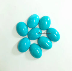 6x8MM, 7x9MM, 8x10MM, 9x11MM Natural Turquoise Cabochon Oval Gemstone, AAA Sleeping Beauty Arizona Turquoise Oval Cabochon For Jewelry