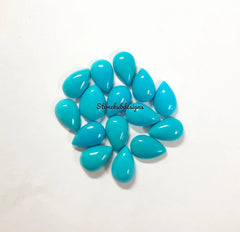 3x5MM, 4x6MM, 5x7MM Natural Turquoise Cabochon Pear Gemstone, AAA Sleeping beauty Turquoise Smooth Pear Cabs Stone for Fine Jewelry