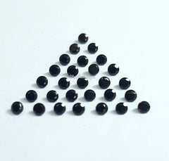 5 pieces 1MM, 1.50MM, 2MM, 2.50MM Natural Black Onyx Faceted Round Cut gemstone, AAA Black Onyx Tiny Round Cut For Jewelry Making