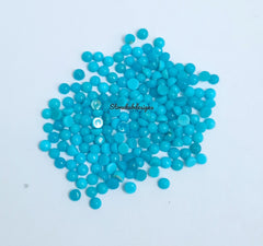 2MM, 2.25MM, 2.50MM, 2.75MM Natural Turquoise Cabochon Round Gemstone, AAA Sleeping beauty Turquoise Smooth Round Cabs for Fine Jewelry