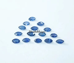 2x3.50MM, 2x4MM Natural Blue Sapphire faceted Marquise Cut Gemstone, AAA Blue Sapphire Faceted Marquise loose Calibrated Precious Gemstones