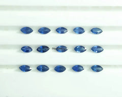 2x3.50MM, 2x4MM Natural Blue Sapphire faceted Marquise Cut Gemstone, AAA Blue Sapphire Faceted Marquise loose Calibrated Precious Gemstones