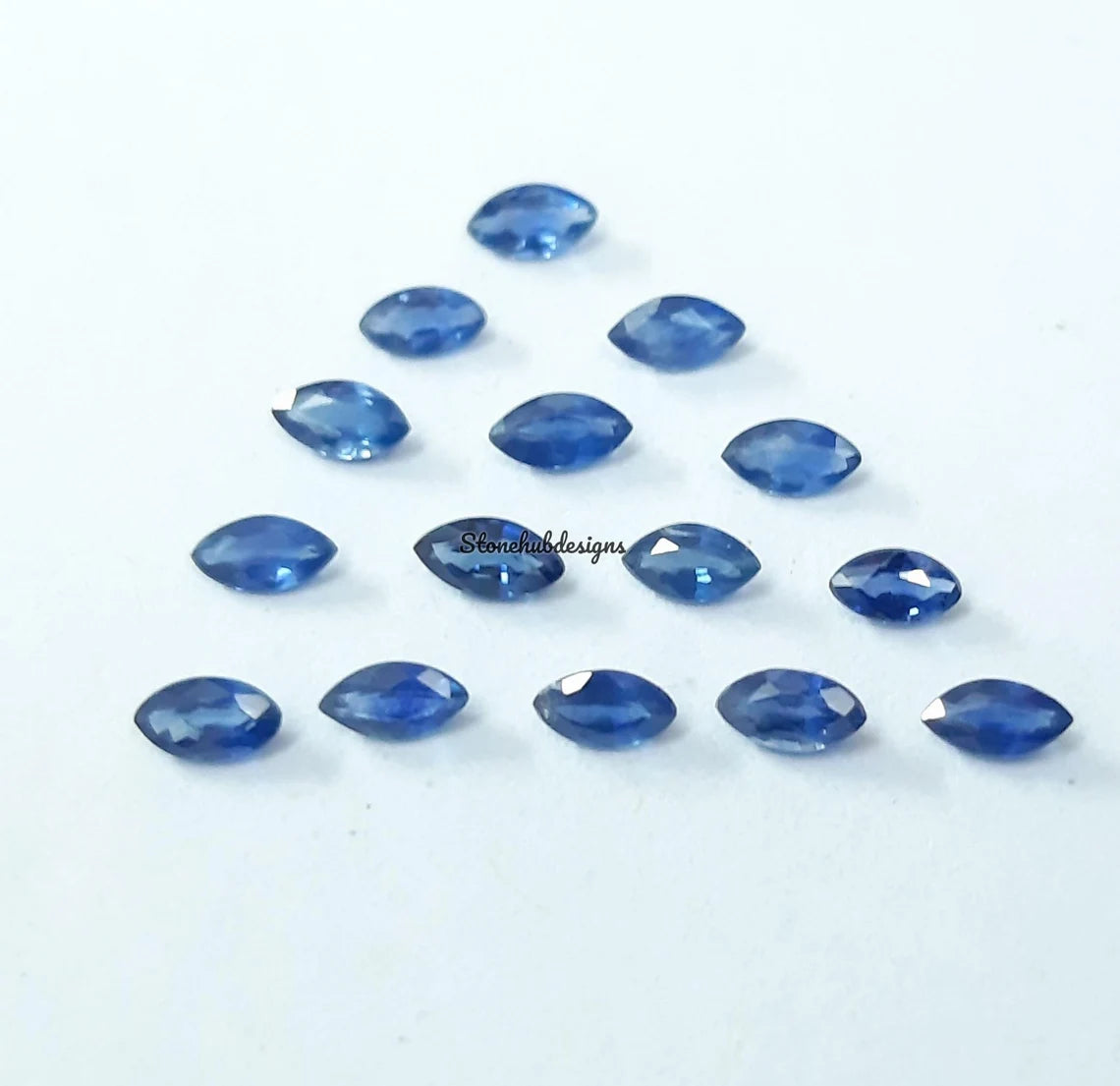 2x3.50MM, 2x4MM Natural Blue Sapphire faceted Marquise Cut Gemstone, AAA Blue Sapphire Faceted Marquise loose Calibrated Precious Gemstones