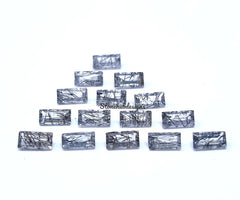 2x4MM, 2.5x5MM, 3x6MM Natural Black Rutilated Quartz Faceted Baguette Faceted Cut Stone, AAA Black Rutile faceted Baguette Cut For Jewelry