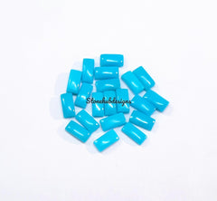 2x4MM Natural Turquoise Cabochon Baguette Gemstone, AAA Sleeping Beauty Turquoise Smooth Baguette Flat Back Cabs for Jewelry