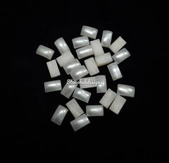 3x5MM, 4x6MM Natural Fresh Water White Pearl Octagon Cabochon Gemstone, AAA White Pearl Octagon Cabochon Loose stone For Jewelry