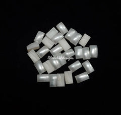 3x5MM, 4x6MM Natural Fresh Water White Pearl Octagon Cabochon Gemstone, AAA White Pearl Octagon Cabochon Loose stone For Jewelry