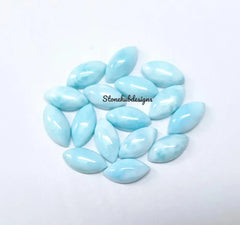 3x6MM, 4x8MM, 5x10MM, 6x12MM Natural Larimar Marquise Cabochon Gemstone, AAA larimar Smooth Marquise Cabs Flat Back Gemstone for jewelry