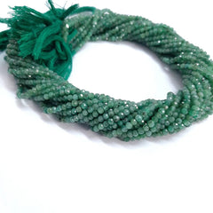 3.50MM Natural Emerald Faceted Round beads, Emerald Faceted beads, Emerald Round Beads Strand, Emerald Jewelry Green Bead
