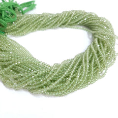 2-2.50MM Natural Peridot faceted Rondelle Micro Cut beads, AAA Quality Peridot Beads For Jewelry Making