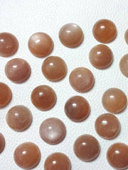 6MM, 7MM, 8MM Natural PEACH MOONSTONE Cabochon Round Stone, Superb Moon Flash have lots of gorgeous AAA Quality beautiful Chocolate color