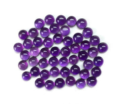3MM, 4MM, 5MM, 6MM Natural Amethyst Round Cabochon Gemstone, AAA quality Purple Amethyst Smooth Round cabs For Jewelry