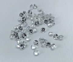 6MM, 7MM, 8MM Natural White Topaz Faceted Round Cut Gemstone, AAA Quality Loose white topaz round cut Gemstone for topaz jewelry