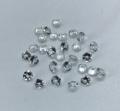 6MM, 7MM, 8MM Natural White Topaz Faceted Round Cut Gemstone, AAA Quality Loose white topaz round cut Gemstone for topaz jewelry