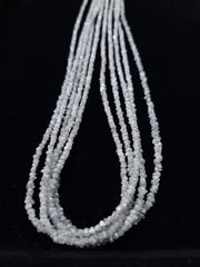 Natural White Diamond Uncut Rough Raw Beads | Conflict Free Diamond Rough 16 inches full strand beads | Uncut Diamond for Jewelry making