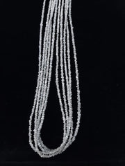 Natural White Diamond Uncut Rough Raw Beads | Conflict Free Diamond Rough 16 inches full strand beads | Uncut Diamond for Jewelry making