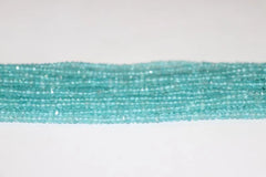 Natural Sky Apatite Faceted Rondelle Gemstone Beads | Apatite Cut size 3-3.5 mm 13" full strand beads for jewelry making | Necklace making