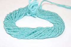 Natural Sky Apatite Faceted Rondelle Gemstone Beads | Apatite Cut size 3-3.5 mm 13" full strand beads for jewelry making | Necklace making