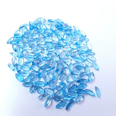 Natural Swiss Blue Topaz Faceted Marquise Cut Gemstone, AAA Swiss Topaz faceted Marquise Cut Calibrated loose Gemstone For Jewelry