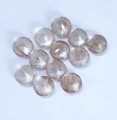 4MM, 5MM, 6MM Copper Rutile Quartz Round Faceted Top Quality- Natural Rutile Quartz faceted round For Jewelry Making