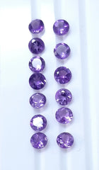 3MM, 3.50MM, 4MM, 4.50MM, 5MM Natural Amethyst Faceted Round Cut Gemstone, AAA Purple Amethyst Faceted Round Cut Loose Gemstone For Jewelry