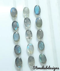 3x5MM, 4x6MM, 5x7MM, 6x8MM, 7x9MM Natural Labradorite Faceted Oval Cut Stone, AAA Blue Flash Labradorite Oval Calibrated Size loose Gemstone
