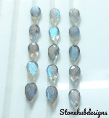 4x6MM, 5x7MM, 6x8MM, 7x9MM Natural Labradorite Faceted Pear Cut Stone, AAA Labradorite Faceted Pear Calibrated Gemstone for jewelry
