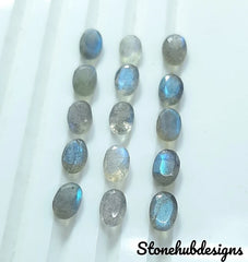 3x5MM, 4x6MM, 5x7MM, 6x8MM, 7x9MM Natural Labradorite Faceted Oval Cut Stone, AAA Blue Flash Labradorite Oval Calibrated Size loose Gemstone