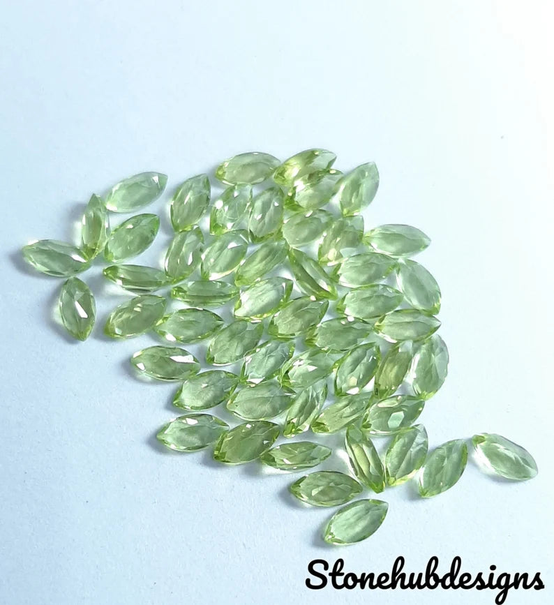 2x4MM, 2.5x5MM, 3x6MM, 4x8MM Natural Peridot Faceted Marquise Cut Gemstone , AAA Green Peridot Marquise Cut faceted loose stone for Jewelry