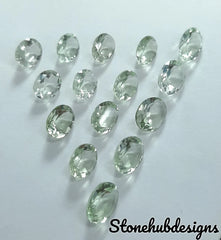3x5MM, 4x6MM, 5x7MM AAA Green Amethyst Faceted Oval Cut Gemstone, 100% Natural Green Amethyst oval cut faceted loose gemstone