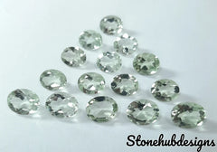 3x5MM, 4x6MM, 5x7MM AAA Green Amethyst Faceted Oval Cut Gemstone, 100% Natural Green Amethyst oval cut faceted loose gemstone