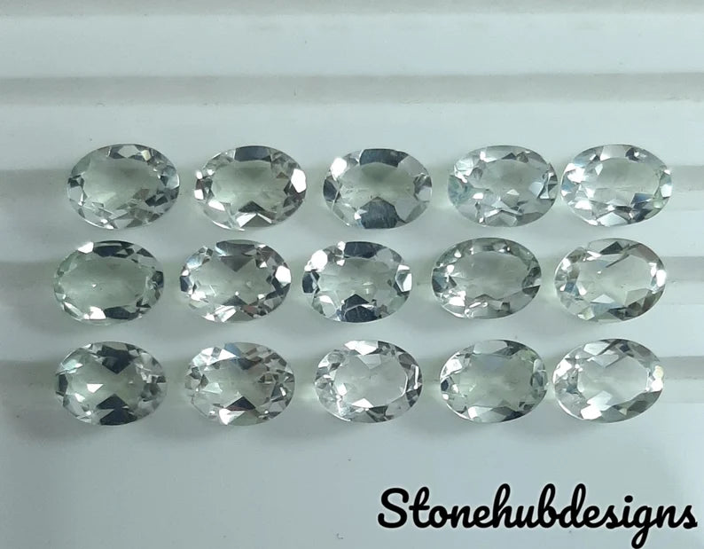 6X8MM, 7X9MM, 8X10MM AAA Green Amethyst Faceted Oval Cut Gemstone, 100% Natural Green Amethyst Oval Cut loose stone For Jewelry Making