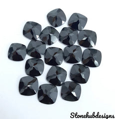 7MM, 8MM, 9MM, 10MM Natural Black Spinel Faceted Cushion gemstone, 100% Natural AAA Quality Black Spinel Cushion Faceted Loose Gemstone