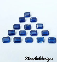 4X6MM, 5X7MM Natural Kyanite Faceted Octagon Cut Gemstone, AAA Loose Blue Kyanite Octagon Cut Gemstone Loose For Jewelry