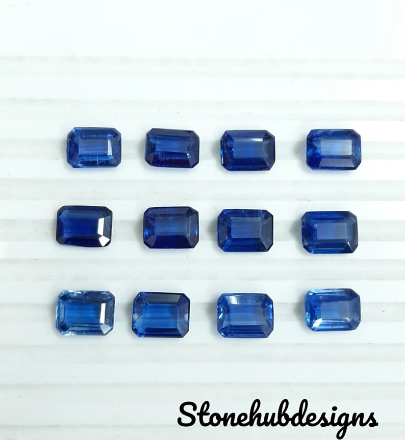 4X6MM, 5X7MM Natural Kyanite Faceted Octagon Cut Gemstone, AAA Loose Blue Kyanite Octagon Cut Gemstone Loose For Jewelry
