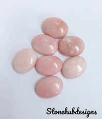 Natural Pink Opal Oval Cabochon Gemstone, AAA Pink Opal Oval Shape Smooth Gemstones Lot For Earring, Ring And Jewelry