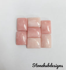 Natural Pink Opal Smooth Octagon Cabochon Gemstone, Opal Octagon Shape Smooth Polished Gemstones Lot For Earring Ring And Jewelry