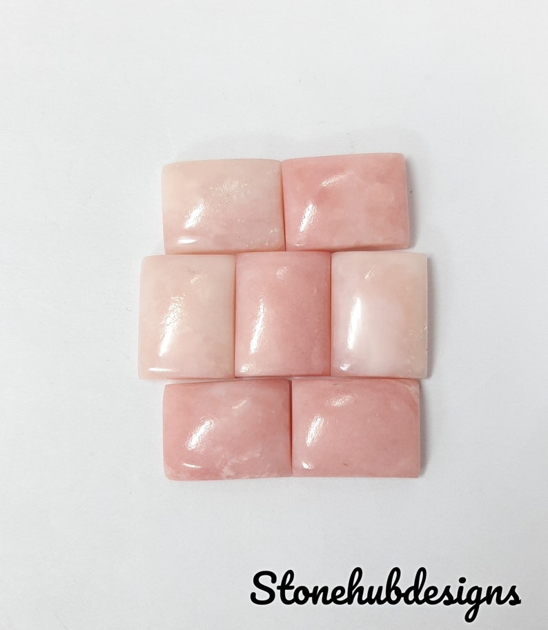 Natural Pink Opal Smooth Octagon Cabochon Gemstone, Opal Octagon Shape Smooth Polished Gemstones Lot For Earring Ring And Jewelry